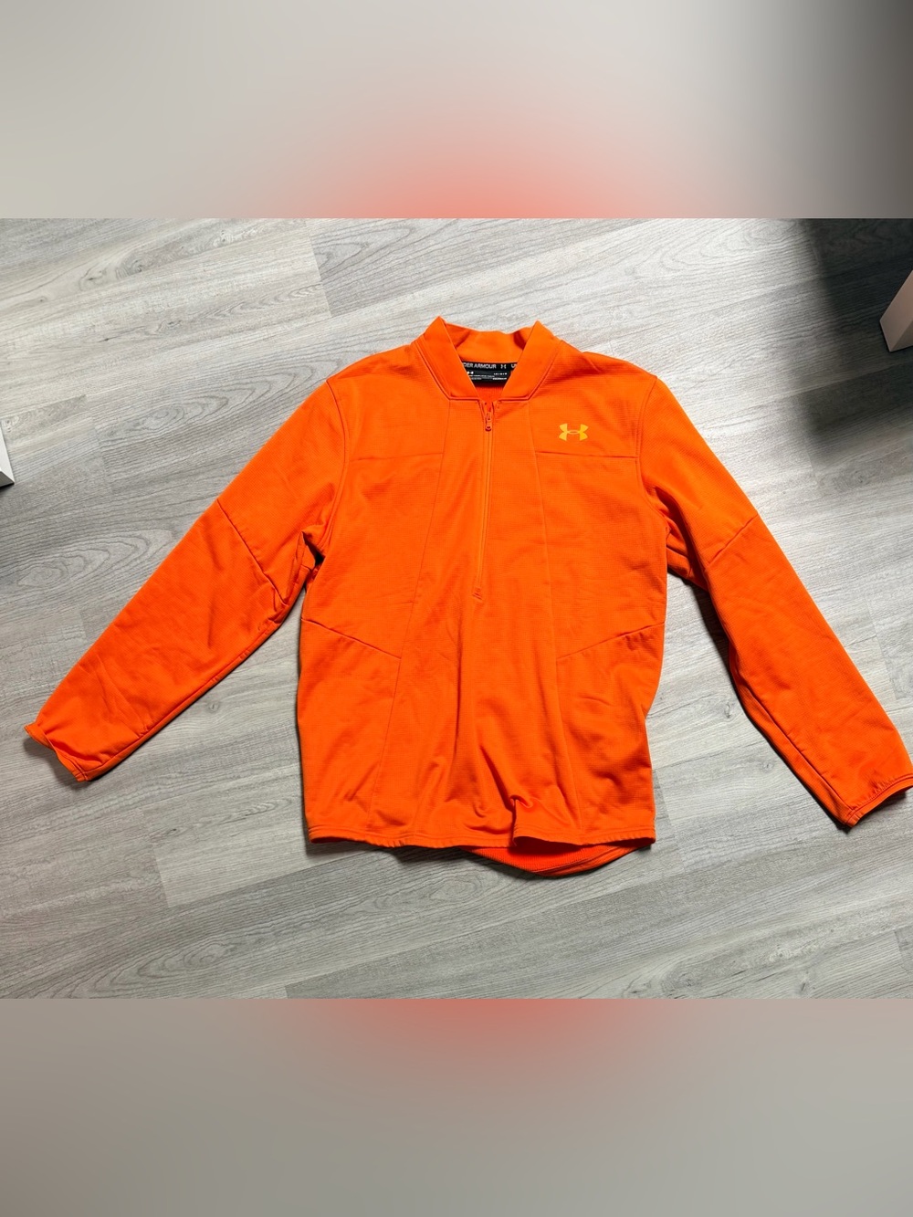 Under Armour Orange Quarter Zip Cold Gear